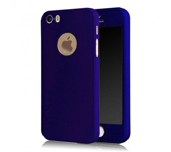 360° kryt Apple iPhone 5/5S/SE - modrý 